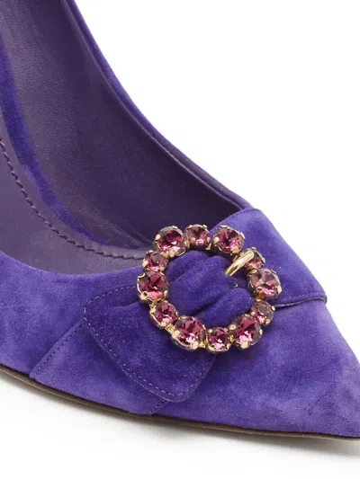 Pre-owned Dolce & Gabbana 100mm Suede Pointed-toe Pumps
