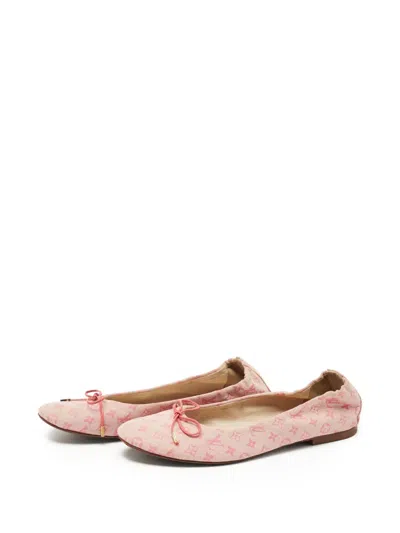 Pre-owned Louis Vuitton Monogram-canvas Ballet Flats