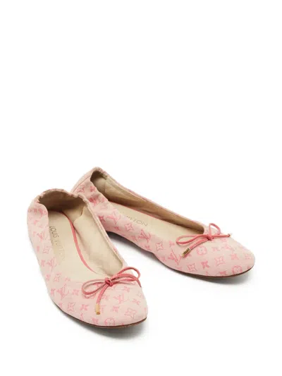 Pre-owned Louis Vuitton Monogram-canvas Ballet Flats