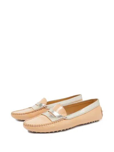 Pre-owned Tod's Vintage  Metallic Embellished Loafers