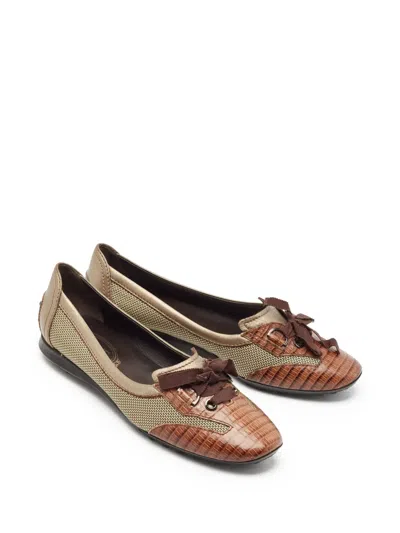 Pre-owned Tod's Vintage Patchwork Ballet Flats