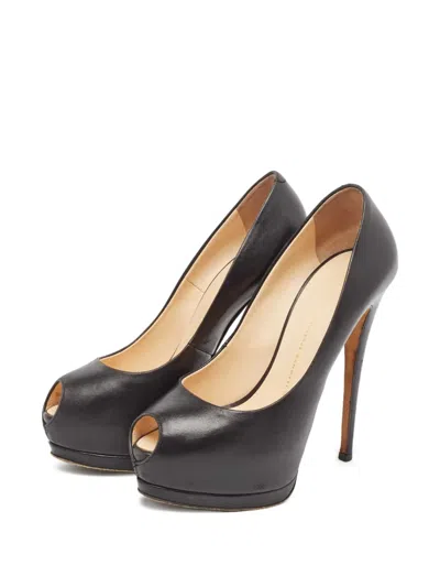 Pre-owned Giuseppe Zanotti Vintage  80mm Peep-toe Platform Heels