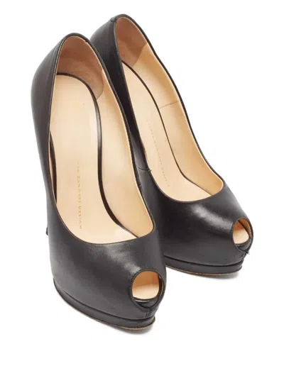 Pre-owned Giuseppe Zanotti Vintage  80mm Peep-toe Platform Heels