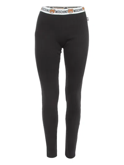 Pre-owned Moschino Logo-waistband Leggings