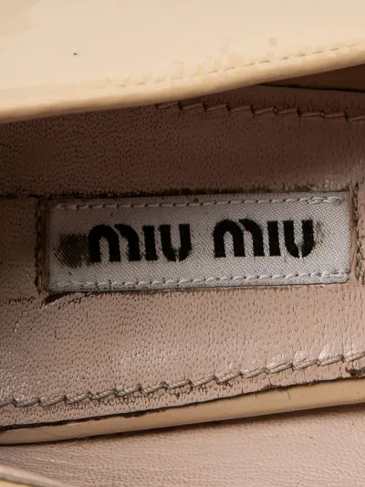 Pre-owned Miu Miu Embellished Ballet Flats
