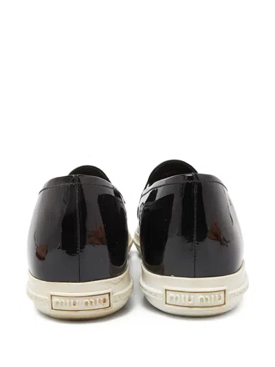 Pre-owned Miu Miu Patent-finish Sneakers