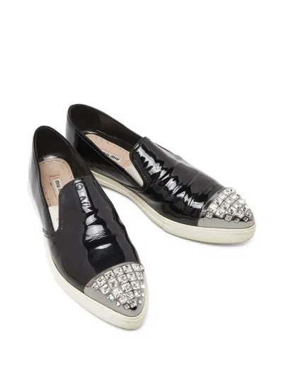 Pre-owned Miu Miu Patent-finish Sneakers