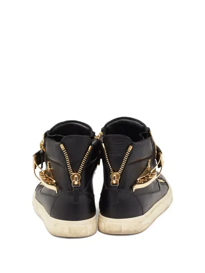 Pre-owned Giuseppe Zanotti Vintage Leather High-top Sneakers