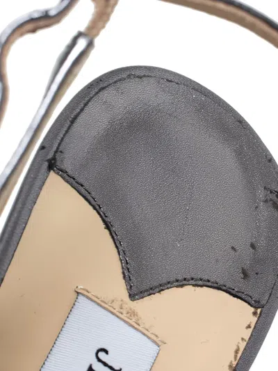 Pre-owned Jimmy Choo 105mm Lace Slingback Sandals
