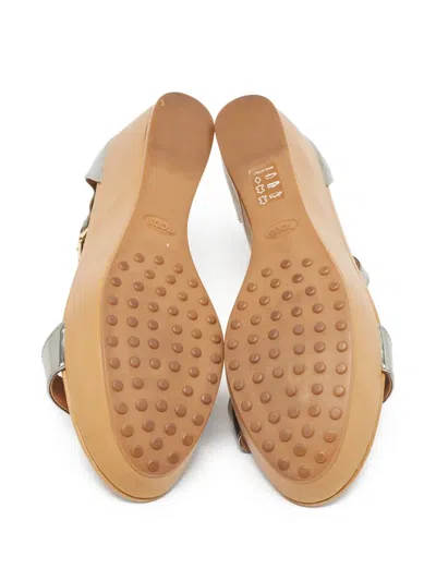 Pre-owned Tod's Vintage  80mm Leather Platform Sandals