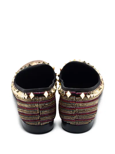 Pre-owned Giuseppe Zanotti Vintage Studded Loafers In Red