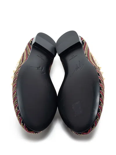 Pre-owned Giuseppe Zanotti Vintage Studded Loafers In Red