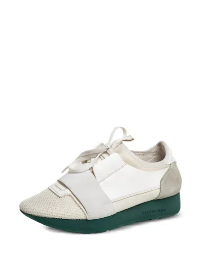 Pre-owned Balenciaga Race Runners Sneakers In White