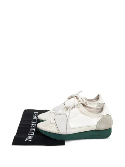 Pre-owned Balenciaga Race Runners Sneakers In White
