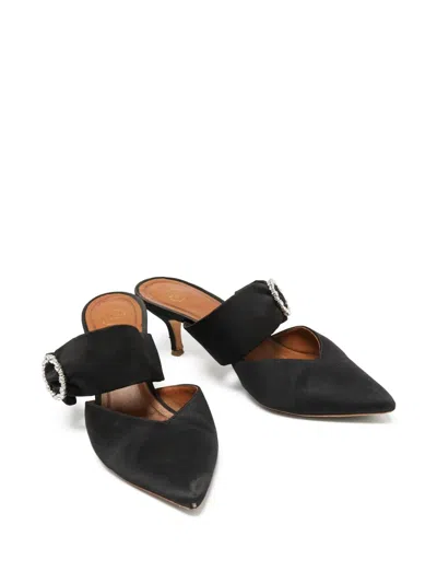 Pre-owned Malone Souliers Pointed-toe Slingback Pumps In Black