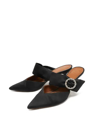 Pre-owned Malone Souliers Pointed-toe Slingback Pumps In Black