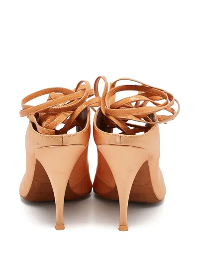 Pre-owned Givenchy Laced Leather Heeled Pumps In Neutral
