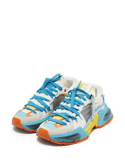 Pre-owned Dolce & Gabbana Leather Sneakers In White
