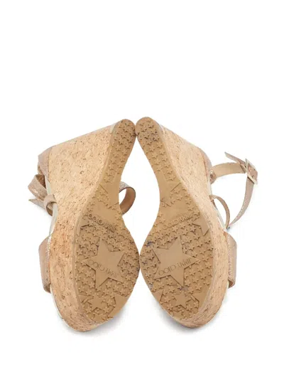Pre-owned Jimmy Choo 120mm Portia Wedge Sandals