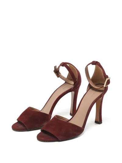 Pre-owned Chloé 105mm Suede Sandals In Red