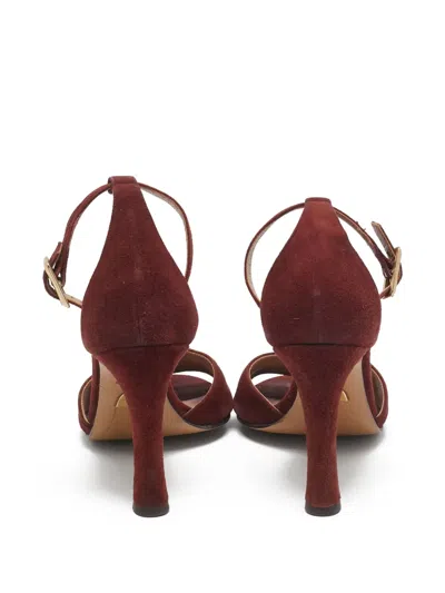 Pre-owned Chloé 105mm Suede Sandals In Red