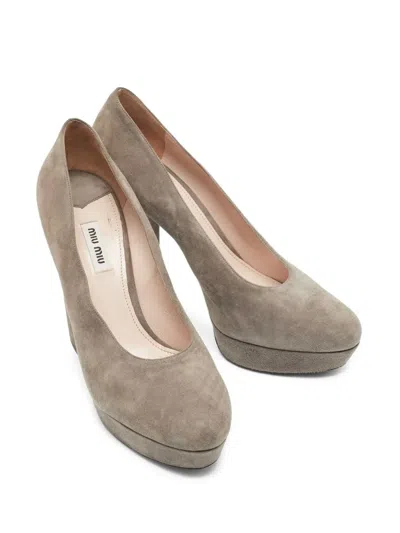 Pre-owned Miu Miu 130mm Platform Pumps