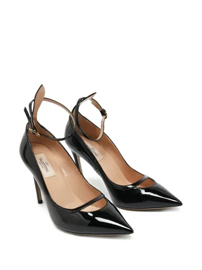 Pre-owned Valentino Garavani 100mm Leather Heeled Pumps In Black