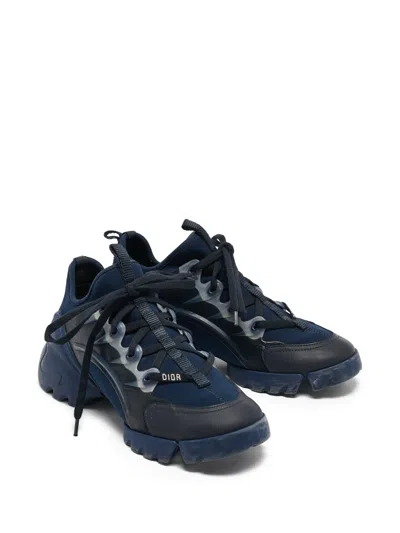 Pre-owned Dior D-connect Sneakers In Blue