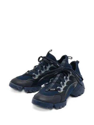 Pre-owned Dior D-connect Sneakers In Blue