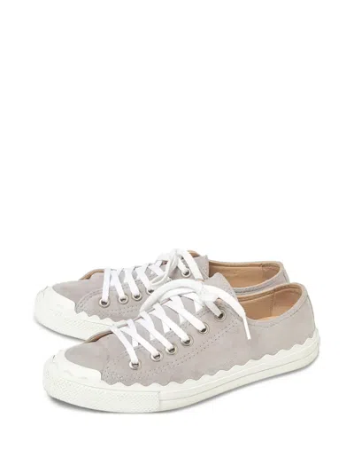 Pre-owned Chloé Lauren Sneakers In Gray