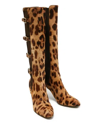 Pre-owned Dolce & Gabbana Leopard-print Boots
