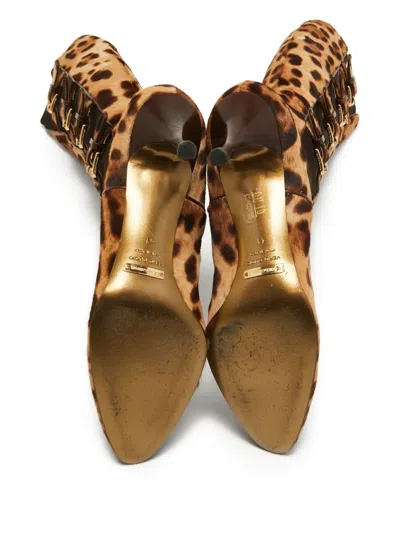 Pre-owned Dolce & Gabbana Leopard-print Boots