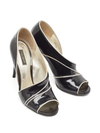 Pre-owned Dolce & Gabbana 110mm Leather Pumps In Black