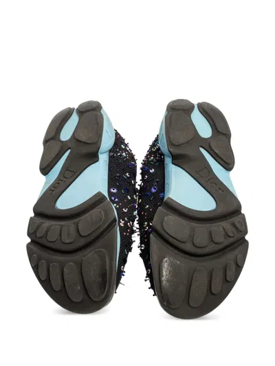 Pre-owned Dior Sequinned Sneakers In Black