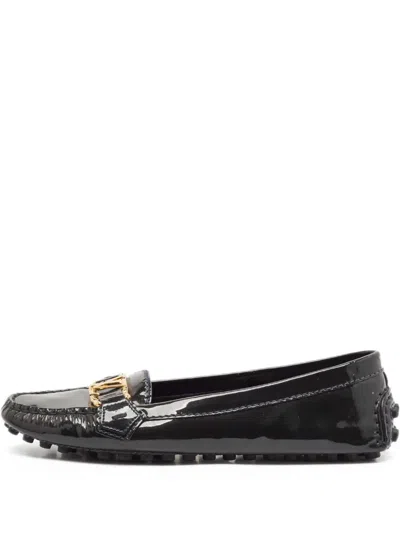Pre-owned Louis Vuitton Lv-plaque Loafers