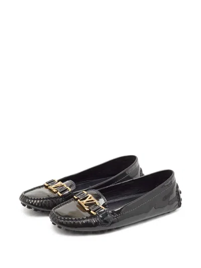 Pre-owned Louis Vuitton Lv-plaque Loafers