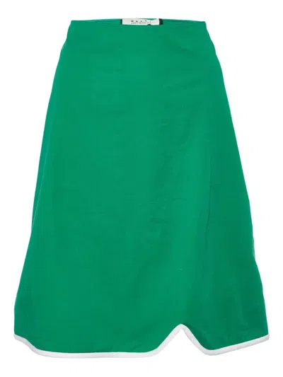 Pre-owned Marni Cotton Midi Skirt