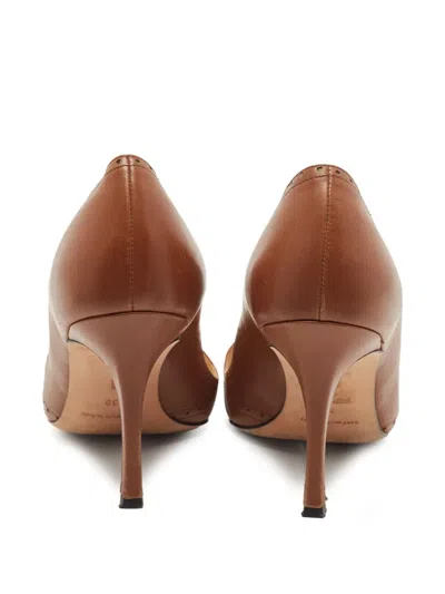 Pre-owned Manolo Blahnik  110mm Pointed-toe Perforated Pumps