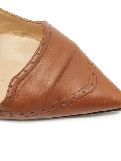 Pre-owned Manolo Blahnik  110mm Pointed-toe Perforated Pumps