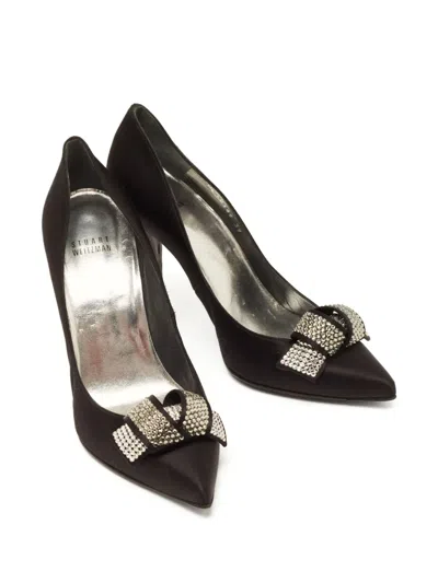 Pre-owned Stuart Weitzman  110mm Embellished Pumps In Black