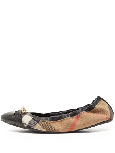 Pre-owned Burberry House-check Ballet Flats
