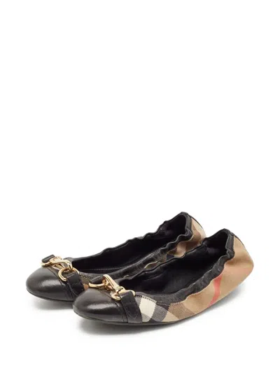 Pre-owned Burberry House-check Ballet Flats