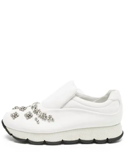 Pre-owned Prada Crystal-embellished Sneakers