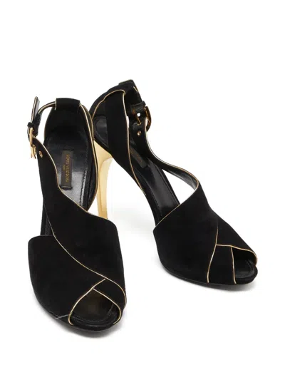 Pre-owned Louis Vuitton 110mm Peep-toe Slingback Heels
