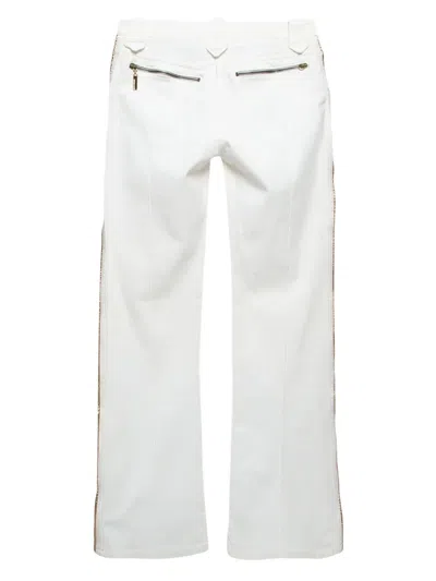 Pre-owned Roberto Cavalli Vintage Trimmed Side-pocket Trousers