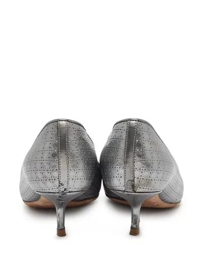 Pre-owned Dior Metallic Kitten Heel Pumps