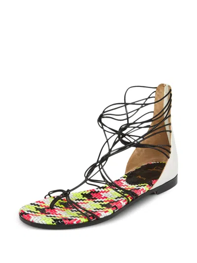 Pre-owned Christian Louboutin Leather Flat Sandals