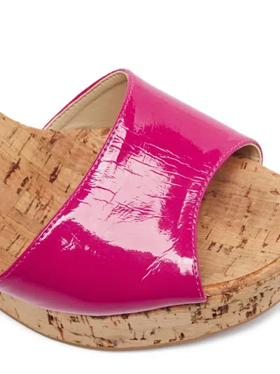 Pre-owned Stella Mccartney 110mm Cork Platform Sandals In Pink
