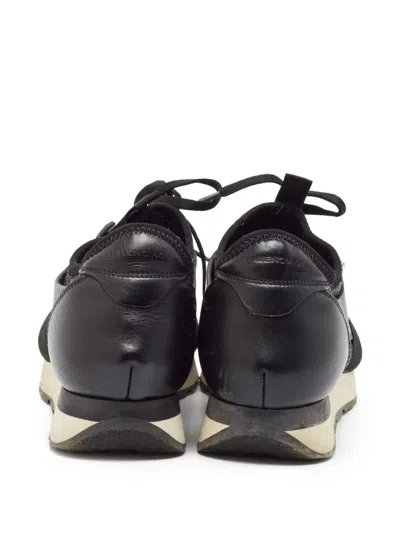 Pre-owned Balenciaga Race Runners Sparkle-embellished Sneakers In Black