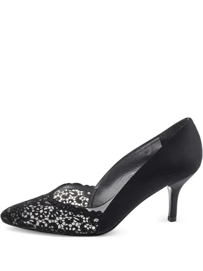 Pre-owned Stuart Weitzman  80mm Lace-panel Pointed-toe Pumps